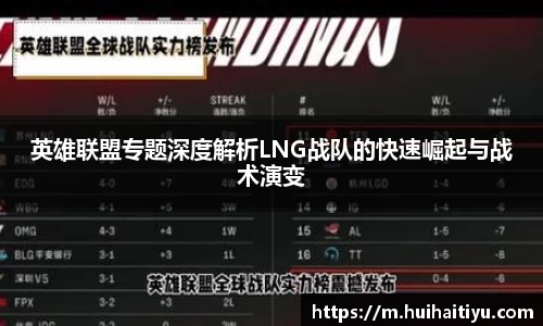 英雄联盟专题深度解析LNG战队的快速崛起与战术演变