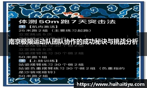 南京极限运动队团队协作的成功秘诀与挑战分析