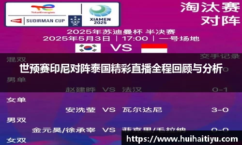 世预赛印尼对阵泰国精彩直播全程回顾与分析